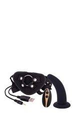5INCH VIBRATION DILDO STRAP-ON BLACK - obrazek 2