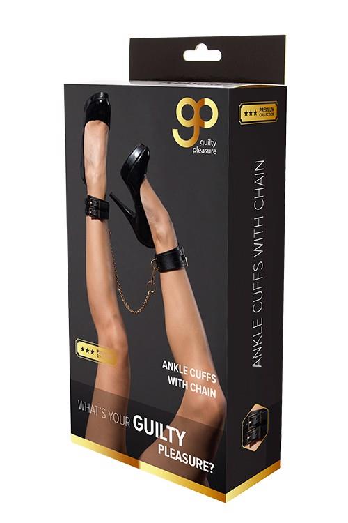 35-520132 GP PREMIUM ANKLE CUFFS WITH CHAIN BLACK - obrazek 1