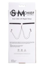 SPORTSHEETS SM AMOR COLLAR WITH NIPPLE JEWELRY - obrazek 5