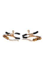 SPORTSHEETS AMBER BEADED NIPPLE CLAMPS - obrazek 2