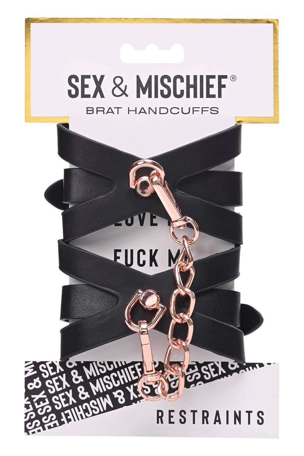 35-830581 SEX AND MISCHIEF BRAT HANDCUFFS - obrazek 1