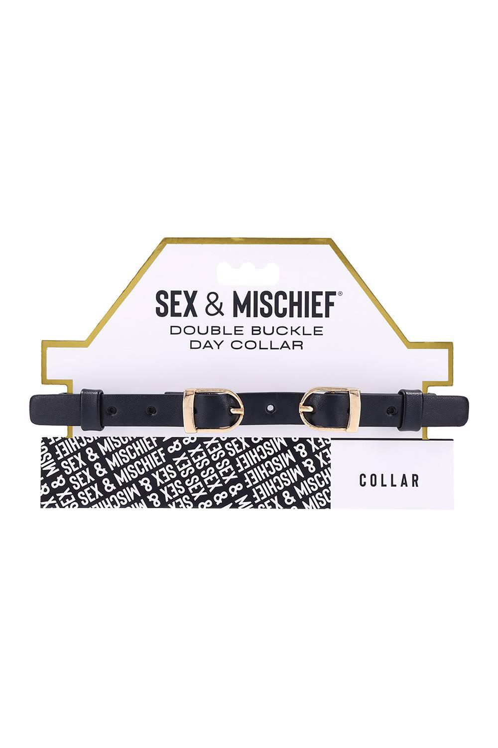 35-830596 SEX AND MISCHIEF DOUBLE BUCKLE DAY COLLAR - obrazek 1