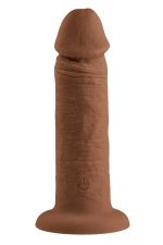 EVOLVED 6INCH VIBRATING DONG, DARK FLESH - obrazek 4
