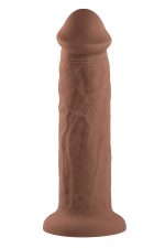 EVOLVED 7INCH GIRTHY VIBRATING DONG, DARK FLESH - obrazek 4