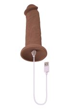 EVOLVED 7INCH GIRTHY VIBRATING DONG, DARK FLESH - obrazek 5