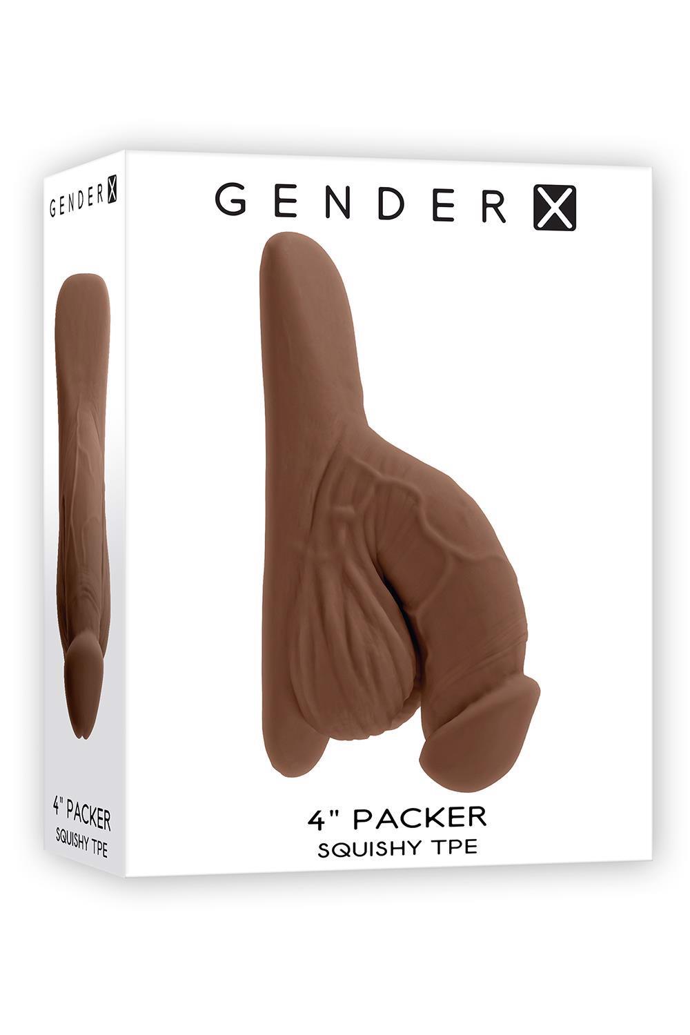 35-840785 GENDER X 4 INCH PACKER, DARK FLESH - obrazek 1