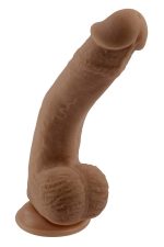SELOPA 7 INCH 17 CM NATURAL FEEL FLEXSKIN DILDO DARK - obrazek 3