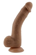 SELOPA 7 INCH 17 CM NATURAL FEEL FLEXSKIN DILDO DARK - obrazek 4
