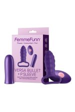 FEMMEFUNN VERSA BULLET WITH P SLEEVE DARK PURPLE - obrazek 2