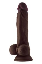 SHAFT MODEL A 8.5 INCH LIQUIDE SILICONE DONG WITH BALLS MAHOGANY - obrazek 2