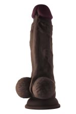 SHAFT MODEL A 7.5 INCH LIQUIDE SILICONE DONG WITH BALLS MAHOGANY - obrazek 2