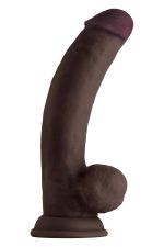 SHAFT MODEL C 8.5 INCH LIQUIDE SILICONE DONG WITH BALLS MAHOGANY - obrazek 3