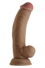 SHAFT MODEL C 7.5 INCH LIQUID SILICONE DONG WITH BALLS OAK - obrazek 3