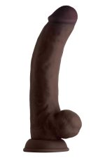 SHAFT MODEL C 9.5 INCH LIQUIDE SILICONE DONG WITH BALLS MAHOGANY - obrazek 3