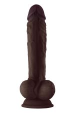 SHAFT MODEL A 10.5 INCH LIQUID SILICONE DONG WITH BALLS MAHOGANY - obrazek 3