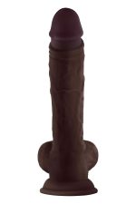 SHAFT MODEL A 10.5 INCH LIQUID SILICONE DONG WITH BALLS MAHOGANY - obrazek 4