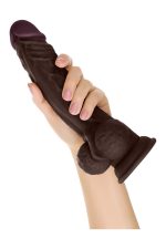 SHAFT MODEL A 10.5 INCH LIQUID SILICONE DONG WITH BALLS MAHOGANY - obrazek 5