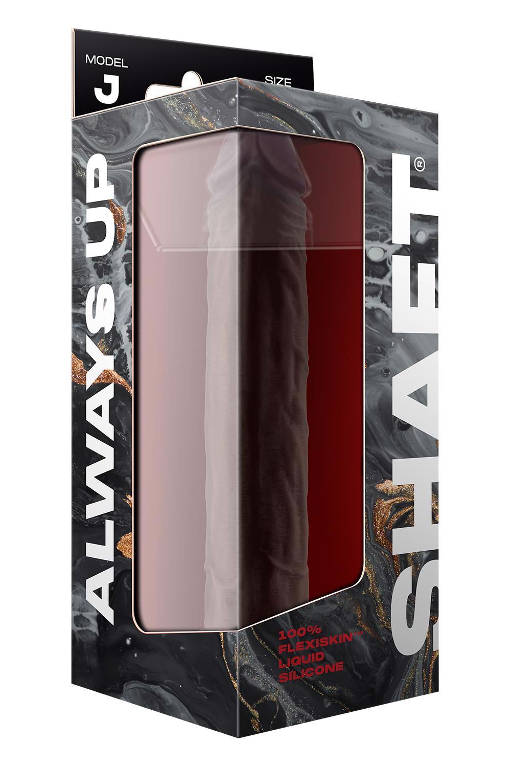 35-860233 SHAFT MODEL J 9.5 INCH LIQUID SILICONE DONG MAHOGANY - obrazek 1