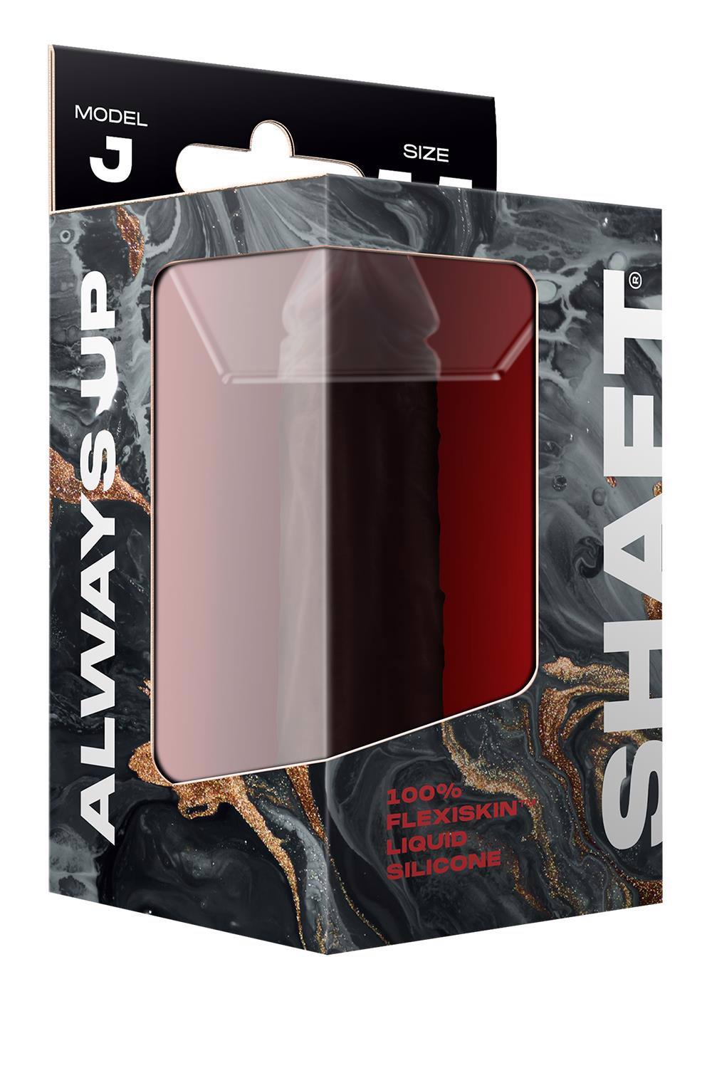 35-860236 SHAFT MODEL J 5.5 INCH LIQUID SILICONE DONG MAHOGANY - obrazek 1