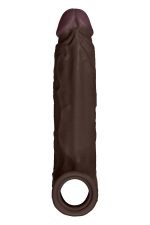 SHAFT SHEATH MODEL F 6.9 INCH LIQUID SILICONE SLEEVE MAHOGANY - obrazek 2