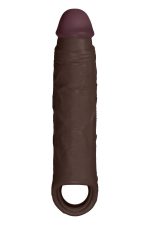 SHAFT SHEATH MODEL F 6.9 INCH LIQUID SILICONE SLEEVE MAHOGANY - obrazek 3