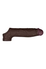 SHAFT SHEATH MODEL F 6.9 INCH LIQUID SILICONE SLEEVE MAHOGANY - obrazek 4