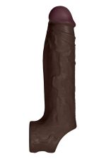 SHAFT SHEATH MODEL F 6.9 INCH LIQUID SILICONE SLEEVE MAHOGANY - obrazek 5