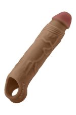 SHAFT SHEATH MODEL F SIZE 1 7.8 INCH LIQUID SILICONE SLEEVE OAK - obrazek 2