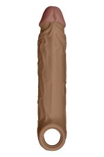 SHAFT SHEATH MODEL F SIZE 1 7.8 INCH LIQUID SILICONE SLEEVE OAK - obrazek 4