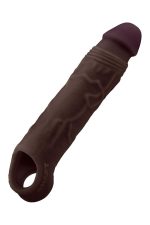 SHAFT SHEATH MODEL F SIZE 1 7.8 INCH LIQUID SILICONE SLEEVE MAHOGANY - obrazek 2