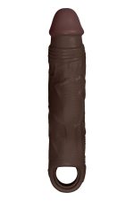 SHAFT SHEATH MODEL F SIZE 1 7.8 INCH LIQUID SILICONE SLEEVE MAHOGANY - obrazek 5