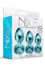 NIXIE METAL BUTT PLUGÂ TRAINERÂ SET, BLUE METALLIC
