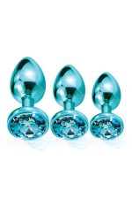 NIXIE METAL BUTT PLUGÂ TRAINERÂ SET, BLUE METALLIC - obrazek 2