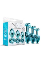NIXIE METAL BUTT PLUGÂ TRAINERÂ SET, BLUE METALLIC - obrazek 3