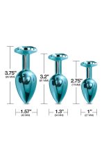 NIXIE METAL BUTT PLUGÂ TRAINERÂ SET, BLUE METALLIC - obrazek 4