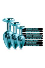 NIXIE METAL BUTT PLUGÂ TRAINERÂ SET, BLUE METALLIC - obrazek 5