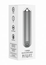 10 Speed Rechargeable Bullet - Silver - obrazek 2