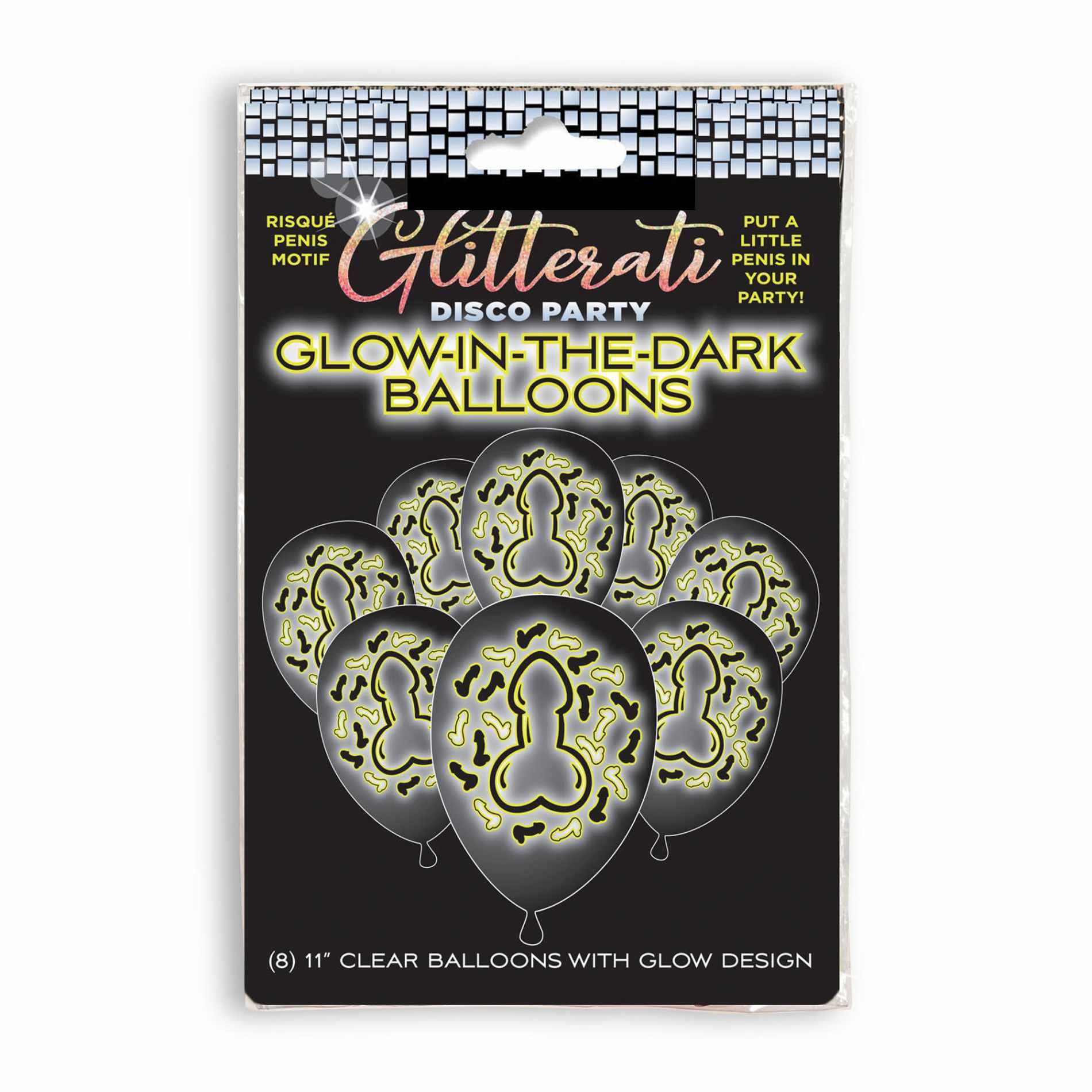 36-CP.1147 Glitterati - Penis Glow Balloons - obrazek 1