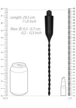 E-Stimulation Vibrating Urethral Sounding Plug - Black - obrazek 8