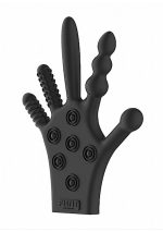 Silicone Stimulation Glove - Black - obrazek 4