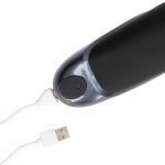 Vibrating Masturbator Sleeve - Licorice Black - obrazek 2