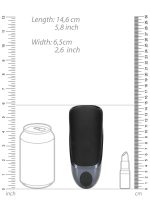 Vibrating Masturbator Sleeve - Licorice Black - obrazek 11