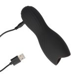 Vibrating Masturbator Sleeve - Licorice Black - obrazek 2
