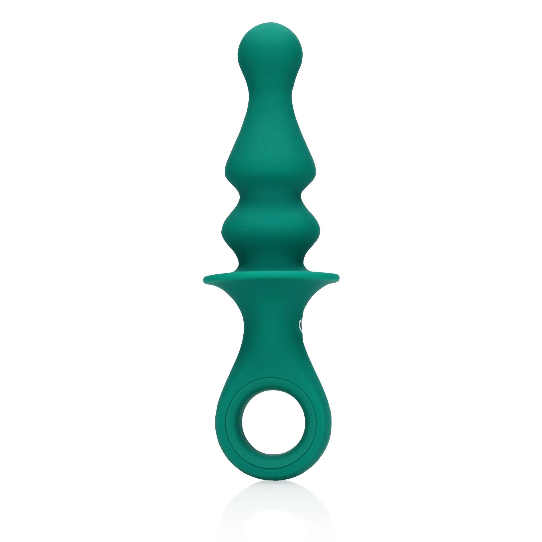 36-LOVE038GRN Pawn Shaped Anal Vibrator - Peacock Plume - obrazek 1