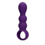Teardrop Shaped Anal Vibrator - Clear Purple - obrazek 6