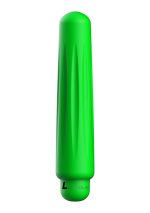 Delia - ABS Bullet With Sleeve - 10-Speeds - Green - obrazek 2