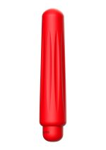 Delia - ABS Bullet With Sleeve - 10-Speeds - Red - obrazek 4