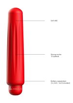 Delia - ABS Bullet With Sleeve - 10-Speeds - Red - obrazek 5