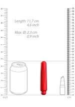 Delia - ABS Bullet With Sleeve - 10-Speeds - Red - obrazek 6