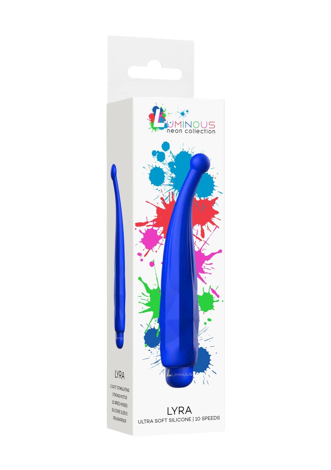 36-LUM015RBL Lyra - ABS Bullet With Sleeve - 10-Speeds - Royal Blue - obrazek 1